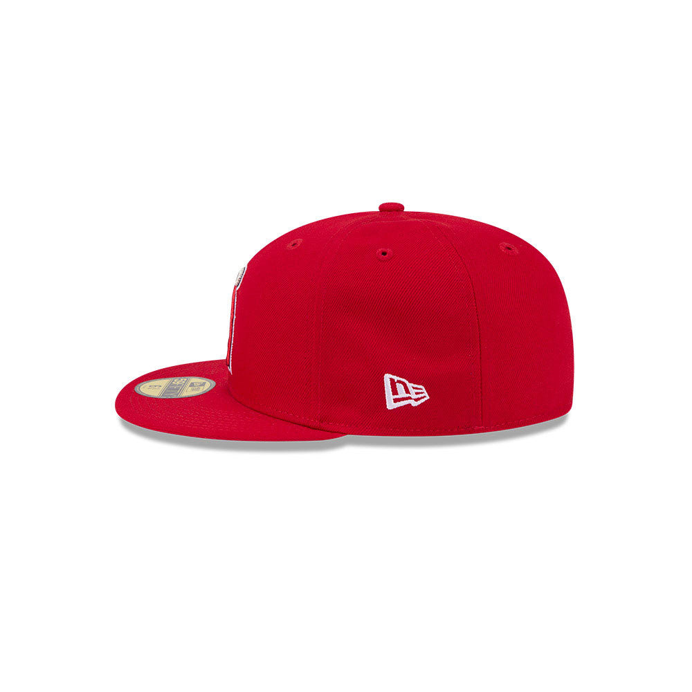 Anaheim Angels MLB Hidden Hit 59FIFTY Fitted New Era Red Official Team Hat Sports Fan Cap Official MLB Team Hat Baseball Fan Cap