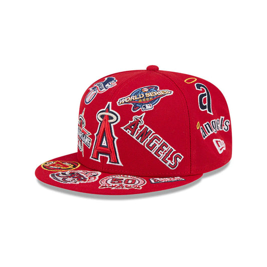 Anaheim Angels MLB All Over Patch 59FIFTY Fitted New Era Official Team Hat Sports Fan Cap Official MLB Team Hat Baseball Fan Cap